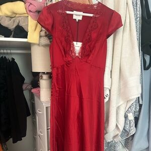 Reformation Florence Style 100% Silk Dress